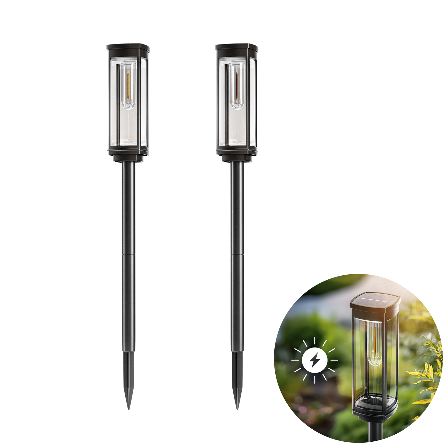Waterproof Solar Garden Pathway Lights with Automatic On And Off