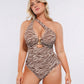 Smart Sculpt™ Ruched U-Wire Cut Out Shaping Swimsuit