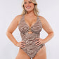 Smart Sculpt™ Ruched U-Wire Cut Out Shaping Swimsuit