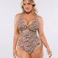 Smart Sculpt™ Ruched U-Wire Cut Out Shaping Swimsuit