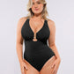 Smart Sculpt™ Ruched U-Wire Cut Out Shaping Swimsuit