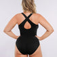 Smart Sculpt™ Ruched U-Wire Cut Out Shaping Swimsuit