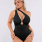 Smart Sculpt™ Ruched U-Wire Cut Out Shaping Swimsuit
