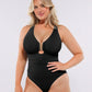 Smart Sculpt™ Ruched U-Wire Cut Out Shaping Swimsuit