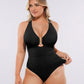 Smart Sculpt™ Ruched U-Wire Cut Out Shaping Swimsuit