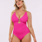 Smart Sculpt™ Ruched U-Wire Cut Out Shaping Swimsuit