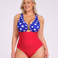 Smart Sculpt™ Ruched U-Wire Cut Out Shaping Swimsuit