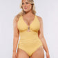 Smart Sculpt™ Ruched U-Wire Cut Out Shaping Swimsuit
