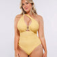 Smart Sculpt™ Ruched U-Wire Cut Out Shaping Swimsuit