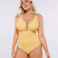 Smart Sculpt™ Ruched U-Wire Cut Out Shaping Swimsuit