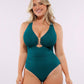 Smart Sculpt™ Ruched U-Wire Cut Out Shaping Swimsuit